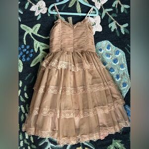 Noralee Audry Dress In Apricot Size 4 Ballet Lace Flower Girl Wedding Rylee+Cru